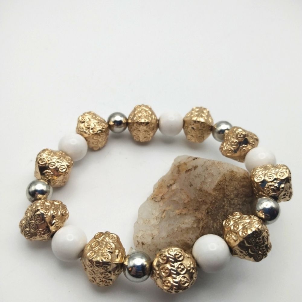 Costume gold toned lantern orb bracelet